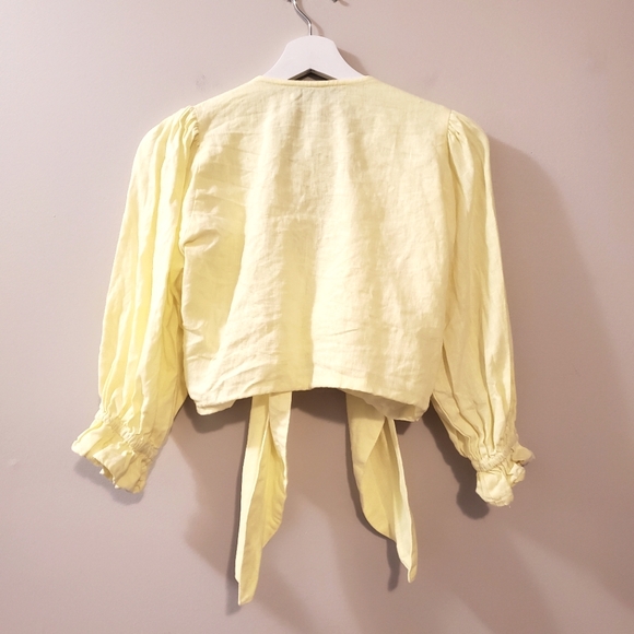 Faithfull the Brand - Jacinta Blouse in Daffodil Yellow - Size S - Picture 4 of 6